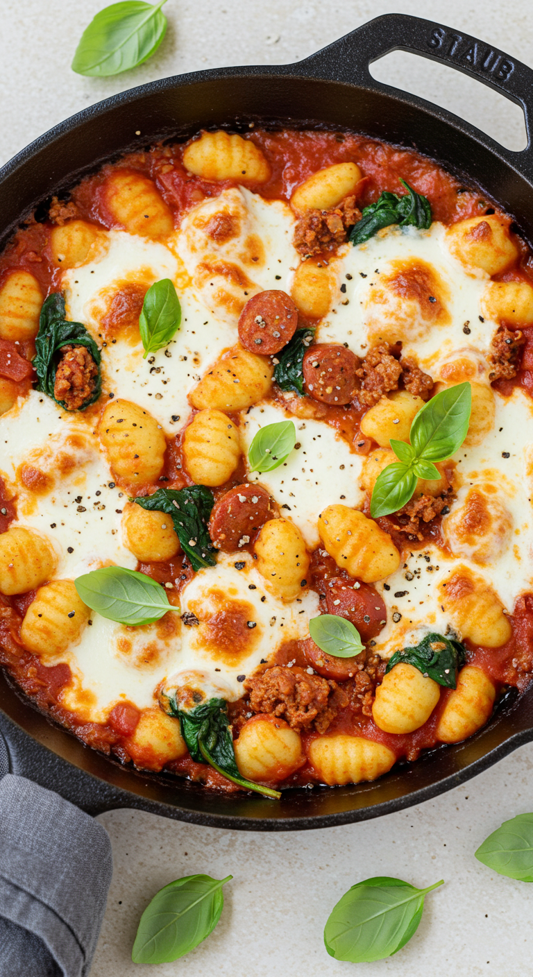 Chorizo Gnocchi with Mozzarella