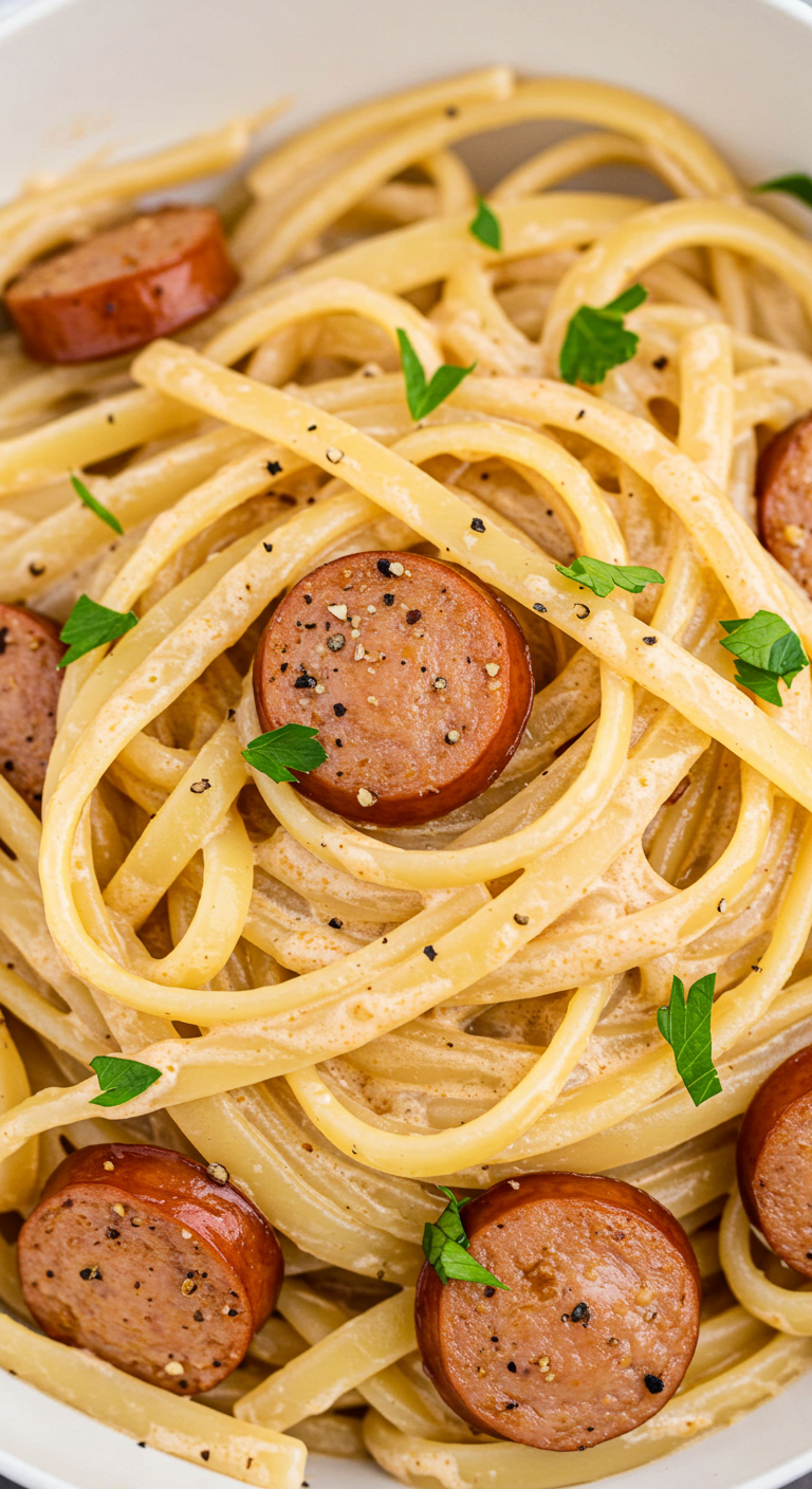 Creamy Cajun Sausage Pasta