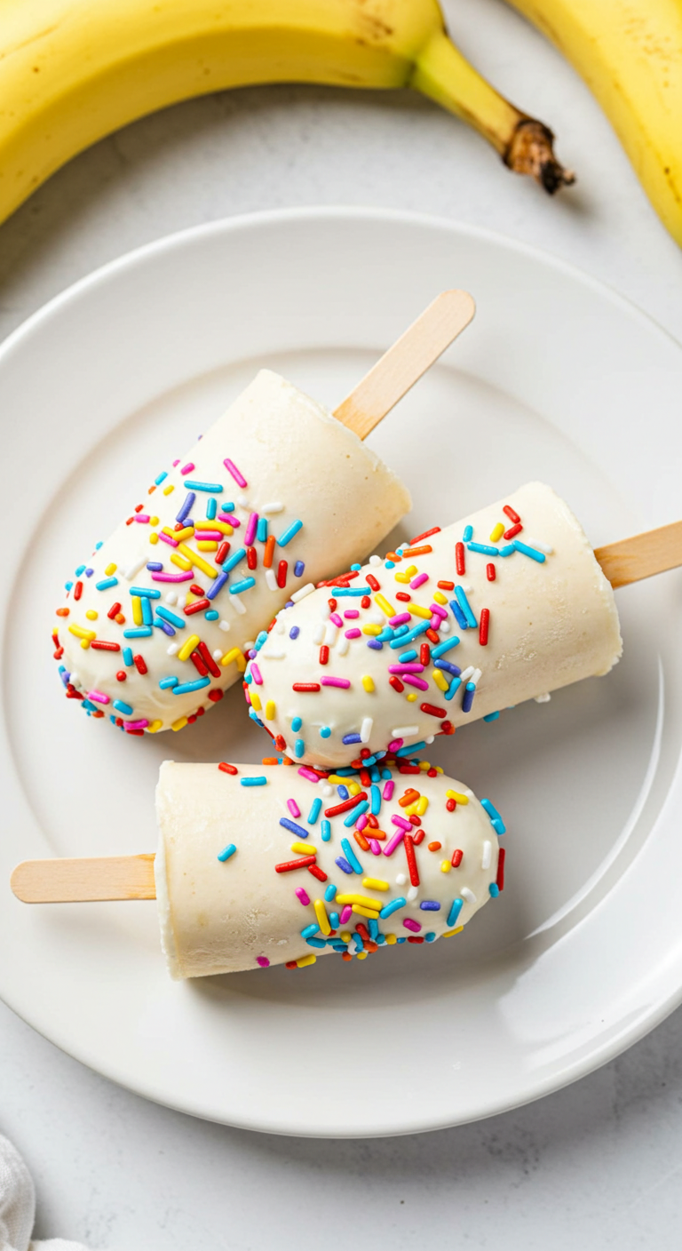 Frozen Banana Yogurt Pops