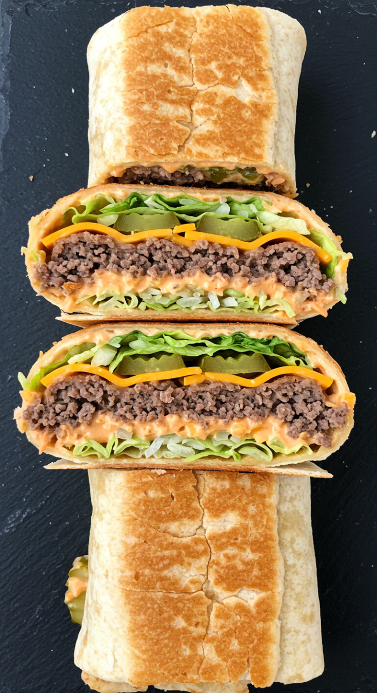 Homemade Big Mac Wraps with Secret Sauce