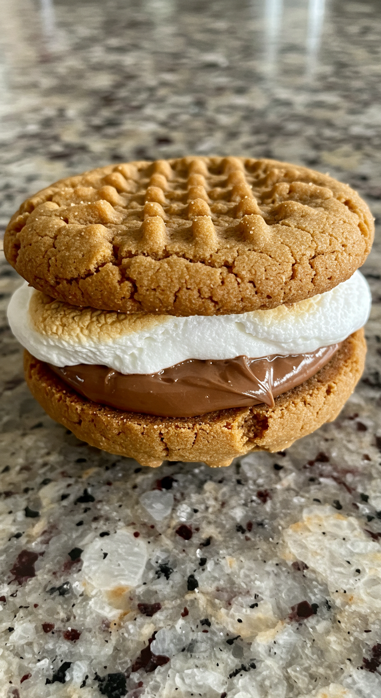 Peanut Butter S’mores Sandwich Cookies