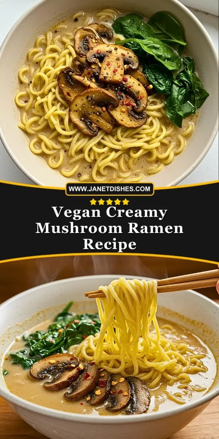 Vegan Creamy Mushroom Ramen