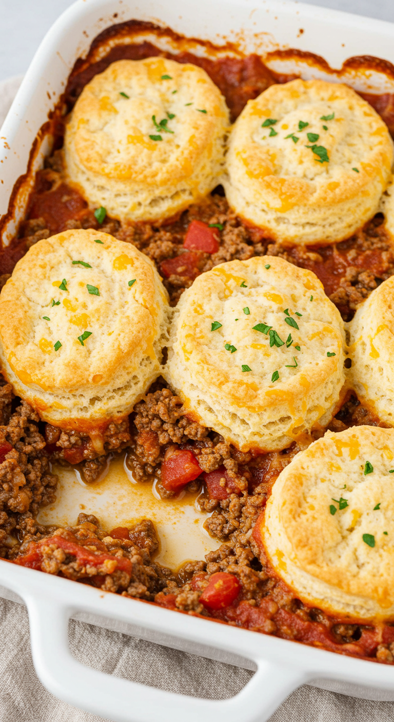 Cheddar Bay Ground Beef Cobbler