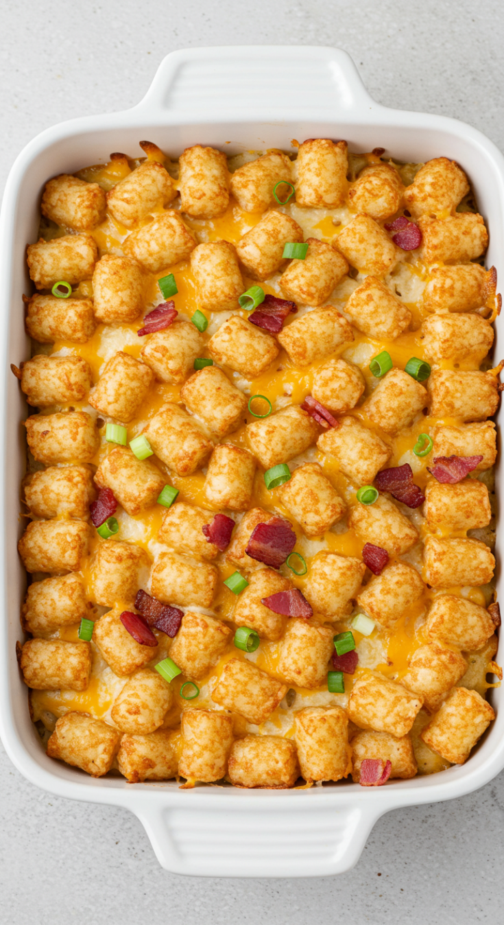 Cracked Out Chicken Tater Tot Casserole