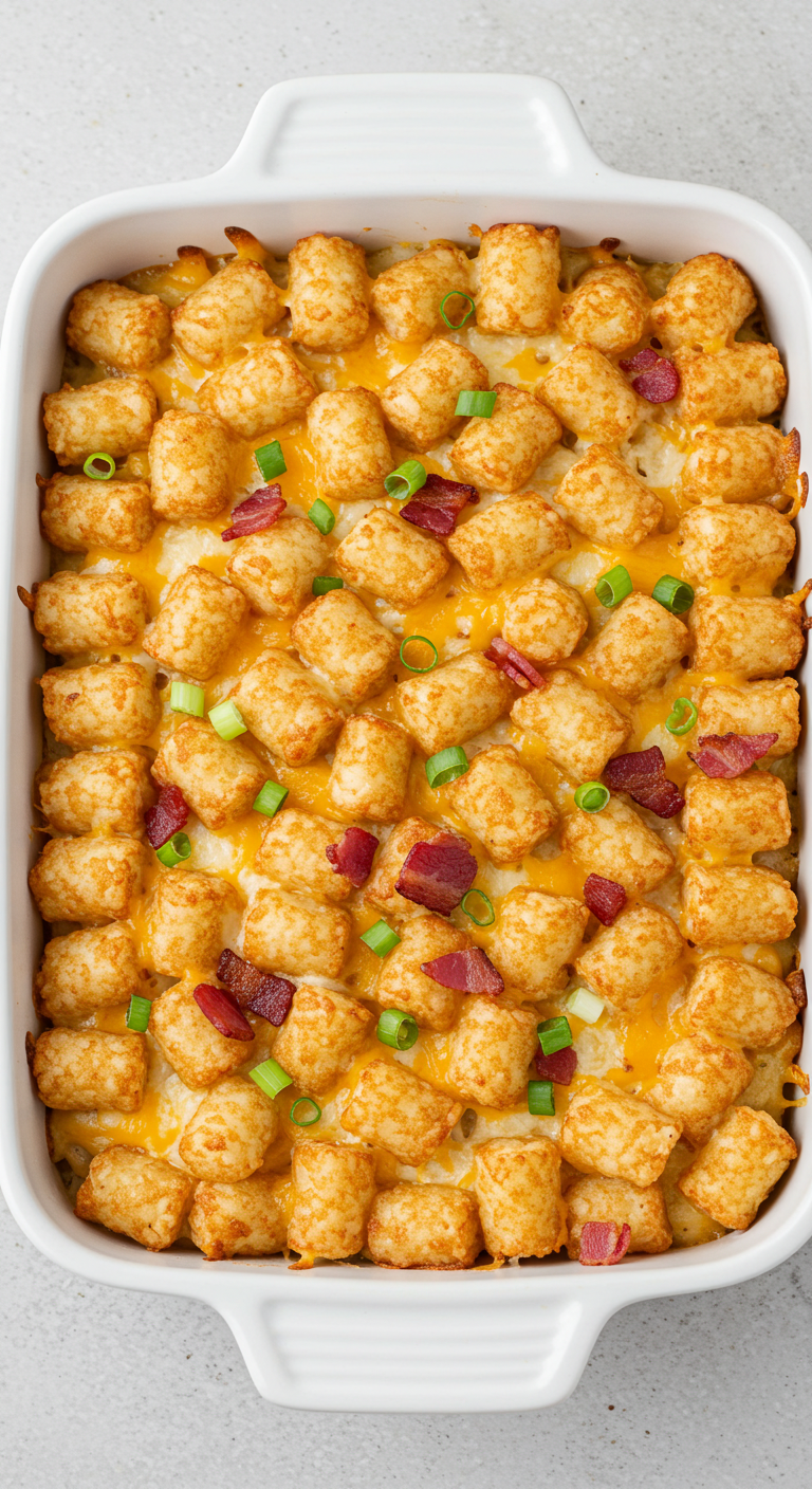 Cracked Out Chicken Tater Tot Casserole