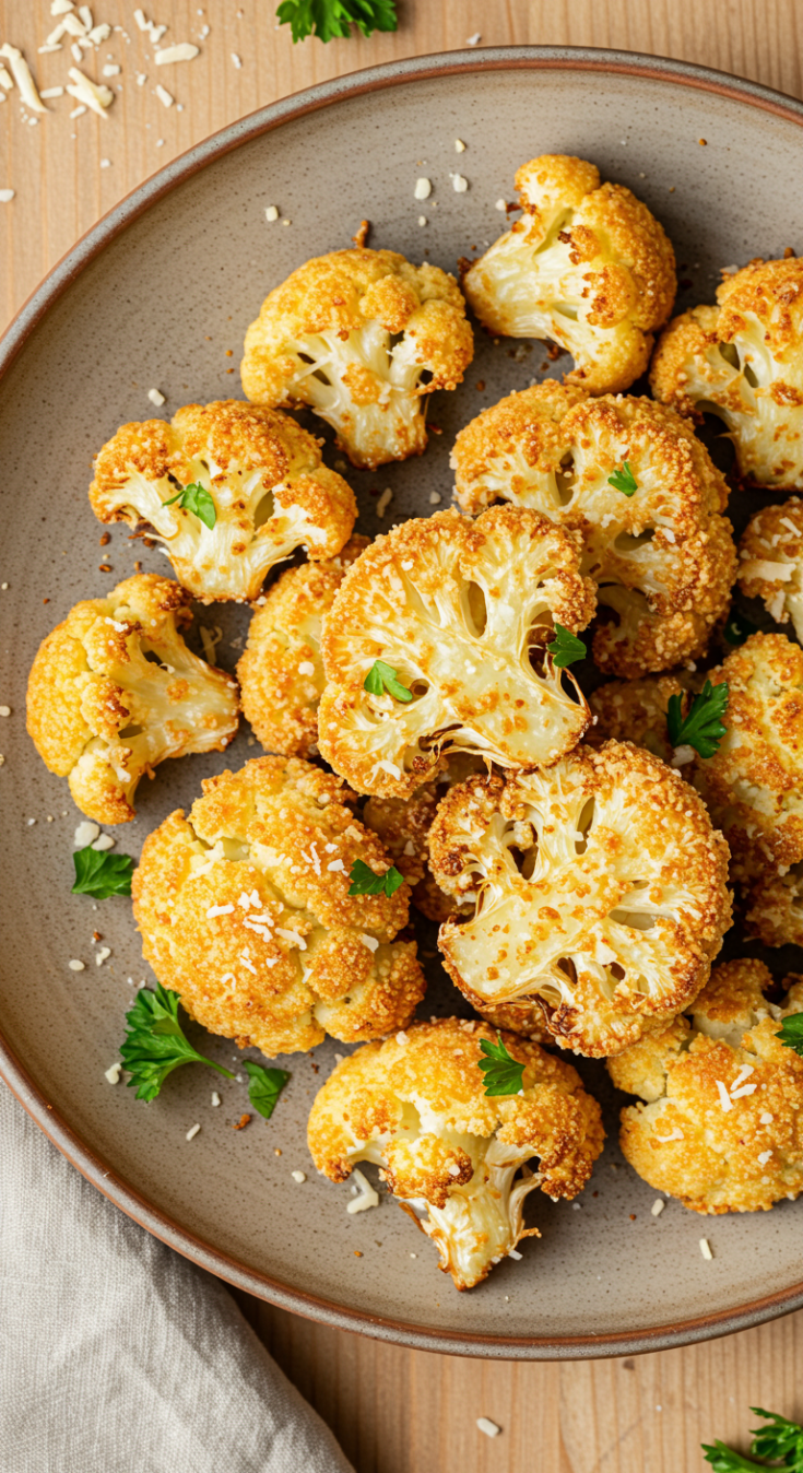Crispy Parmesan Roasted Cauliflower