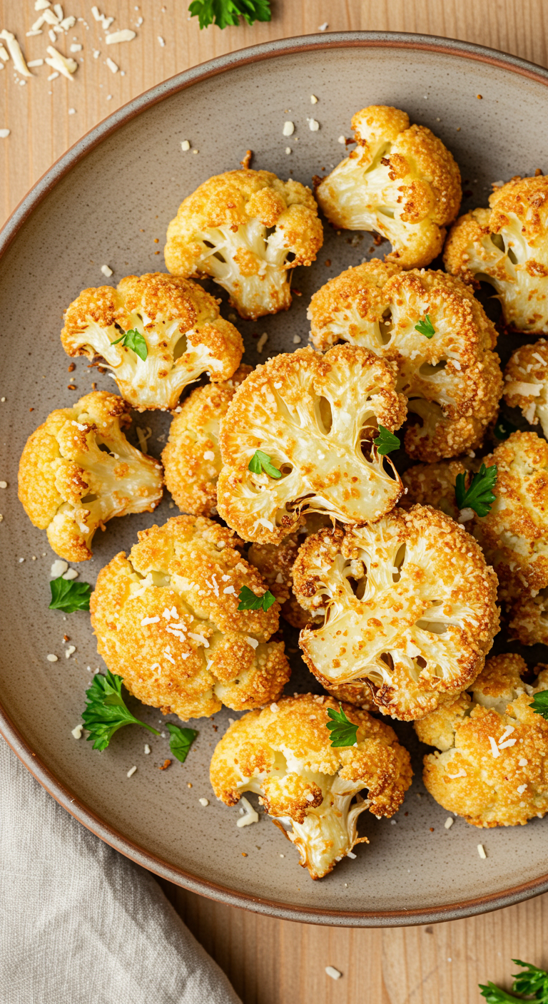 Crispy Parmesan Roasted Cauliflower