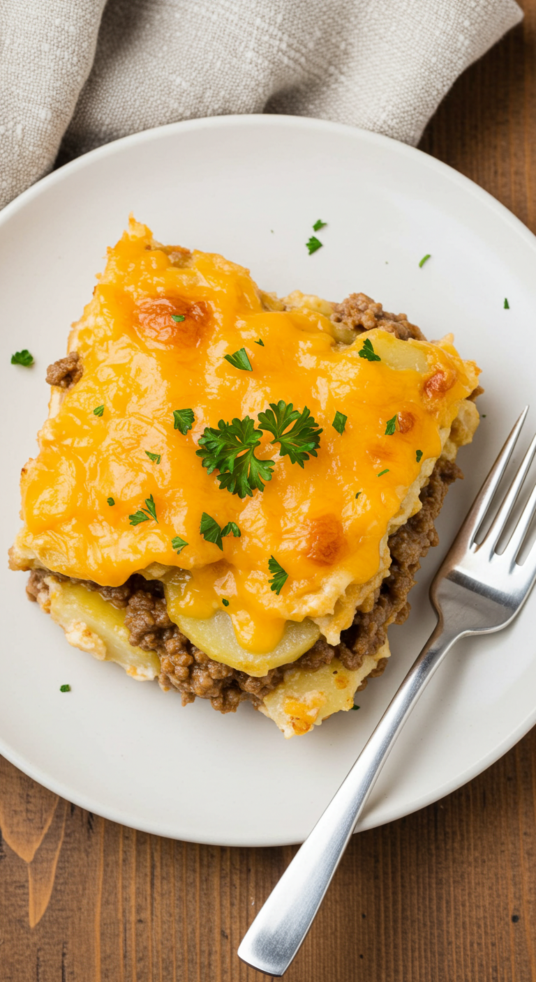 Easy Hamburger Potato Casserole