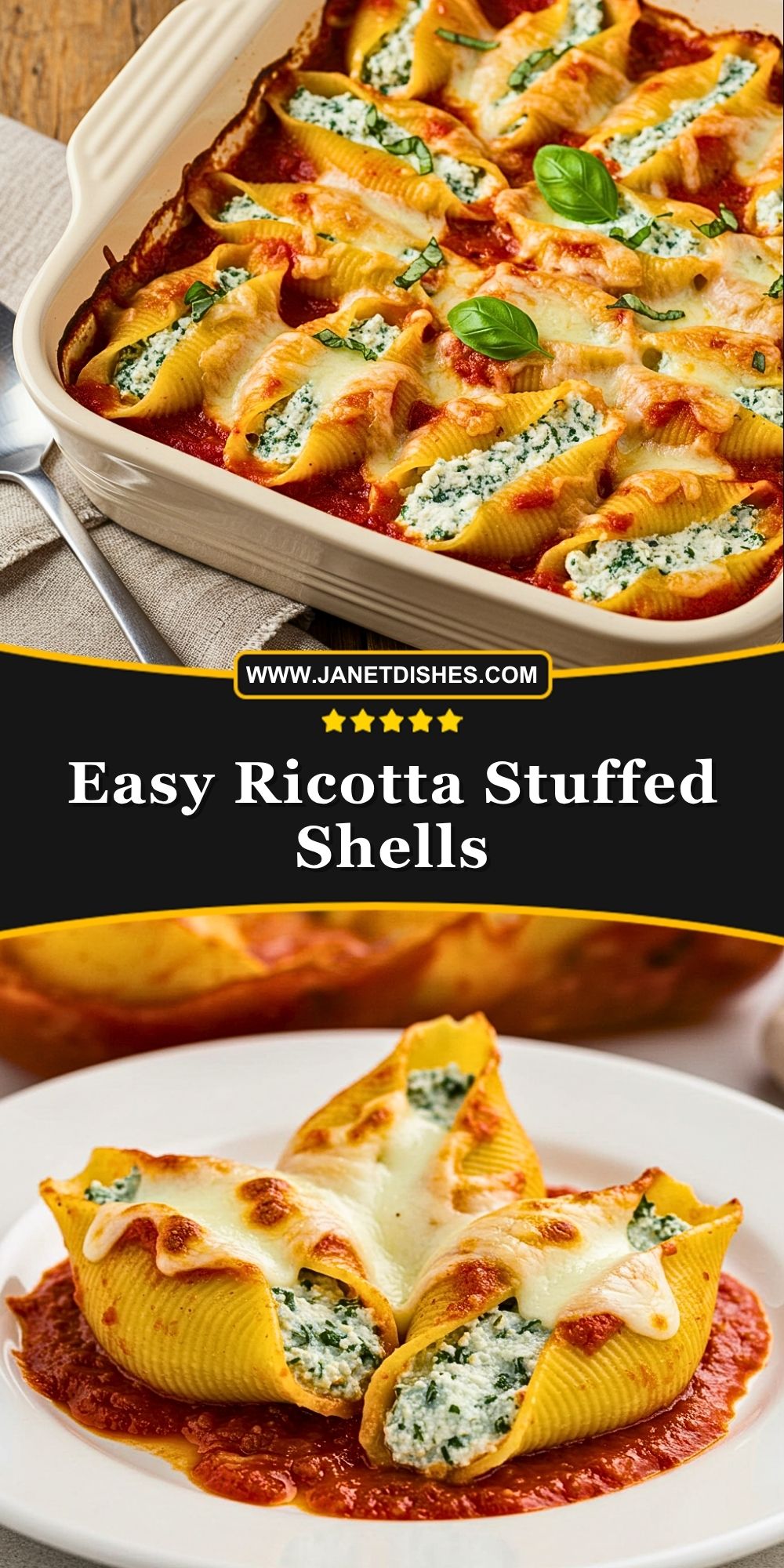 Easy Ricotta Stuffed Shells