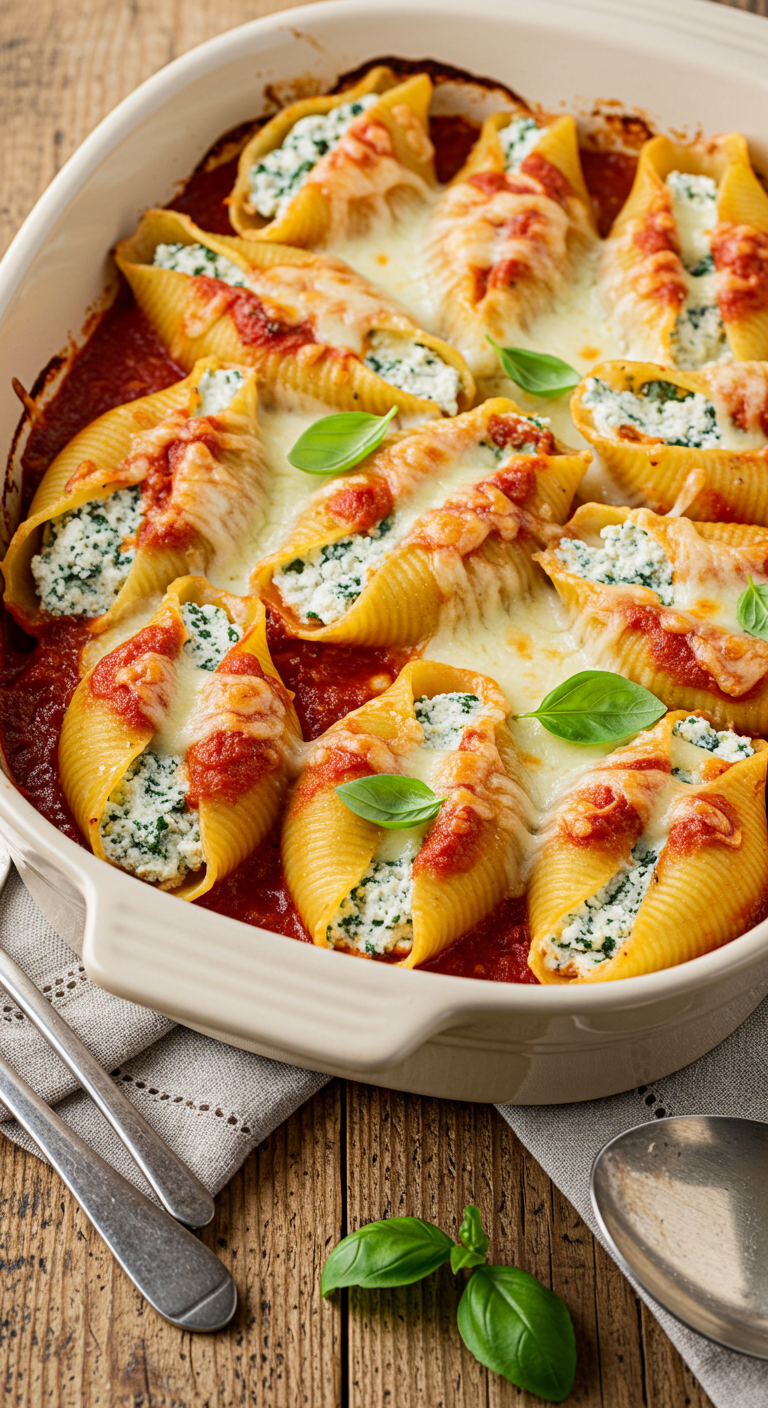 Easy Ricotta Stuffed Shells