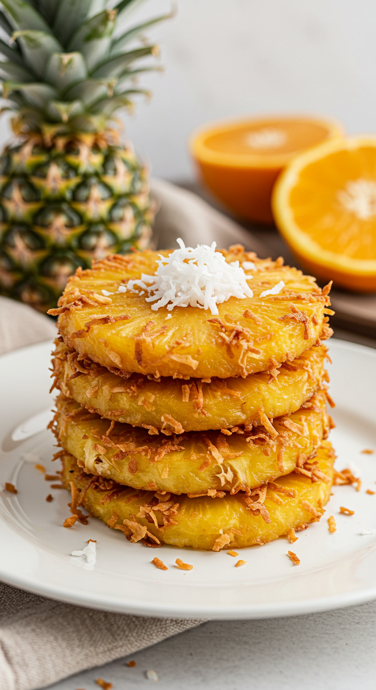 Fried Pineapple with Coconut Crust