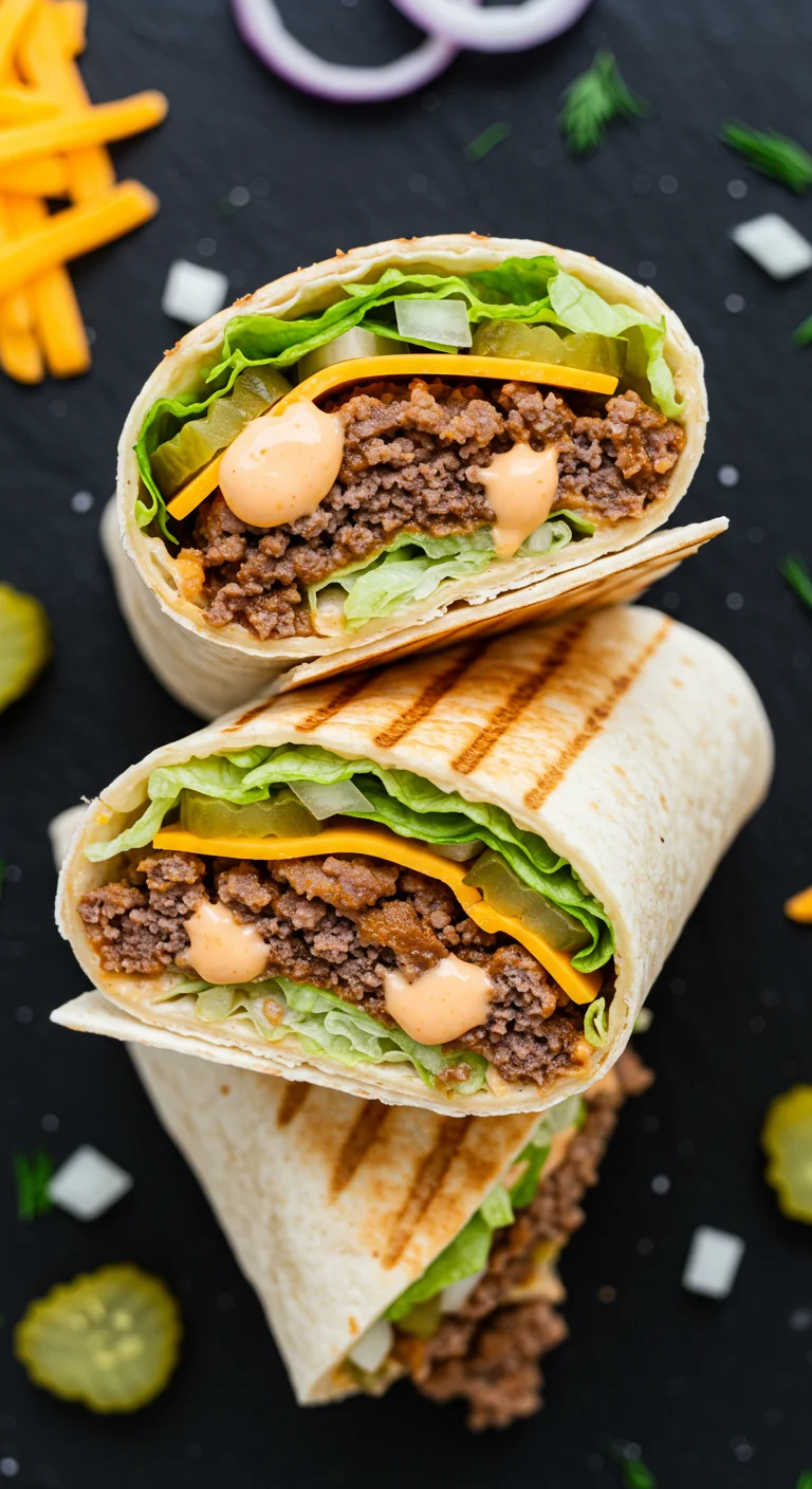 Homemade Big Mac Wraps with Secret Sauce