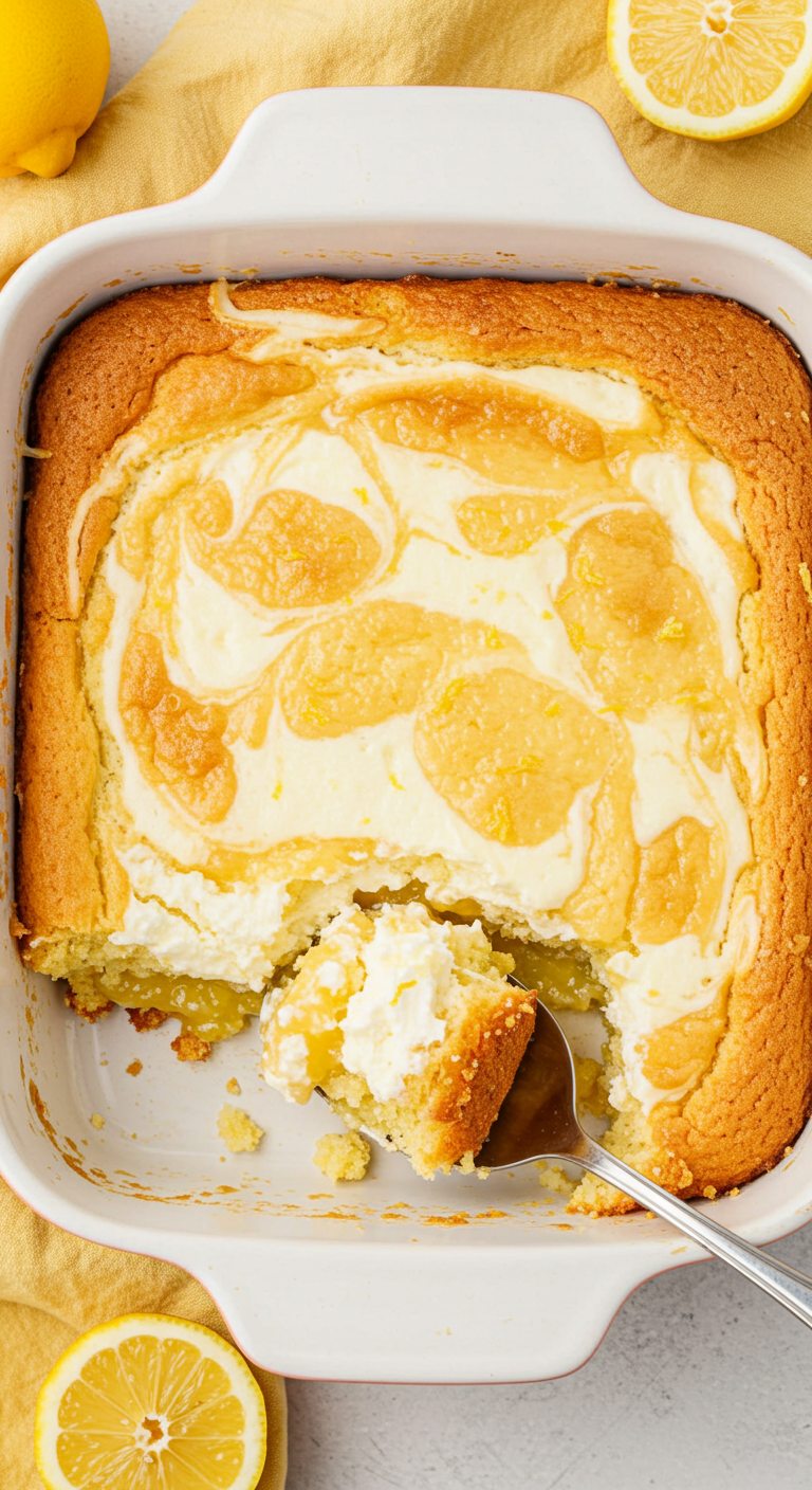 Lemon Cream Cheese Dump Cake