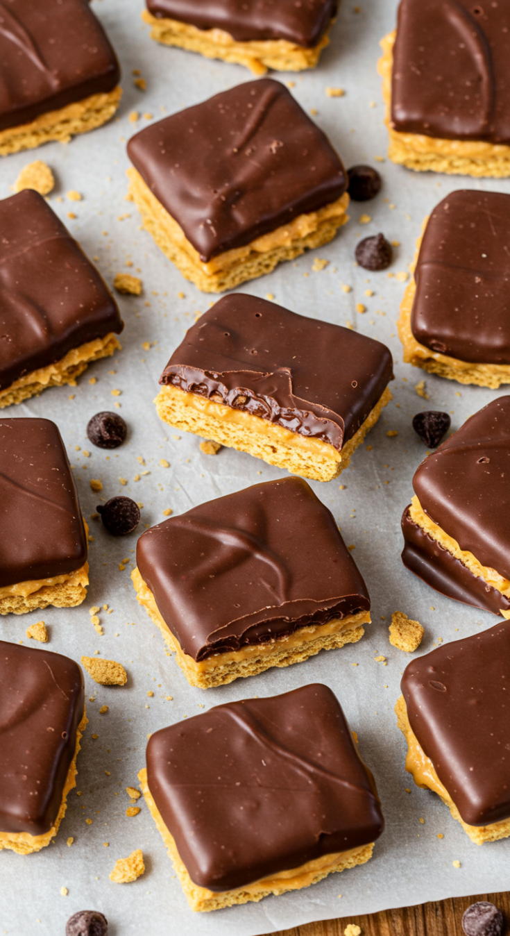 No Bake Buckeye Graham Crackers