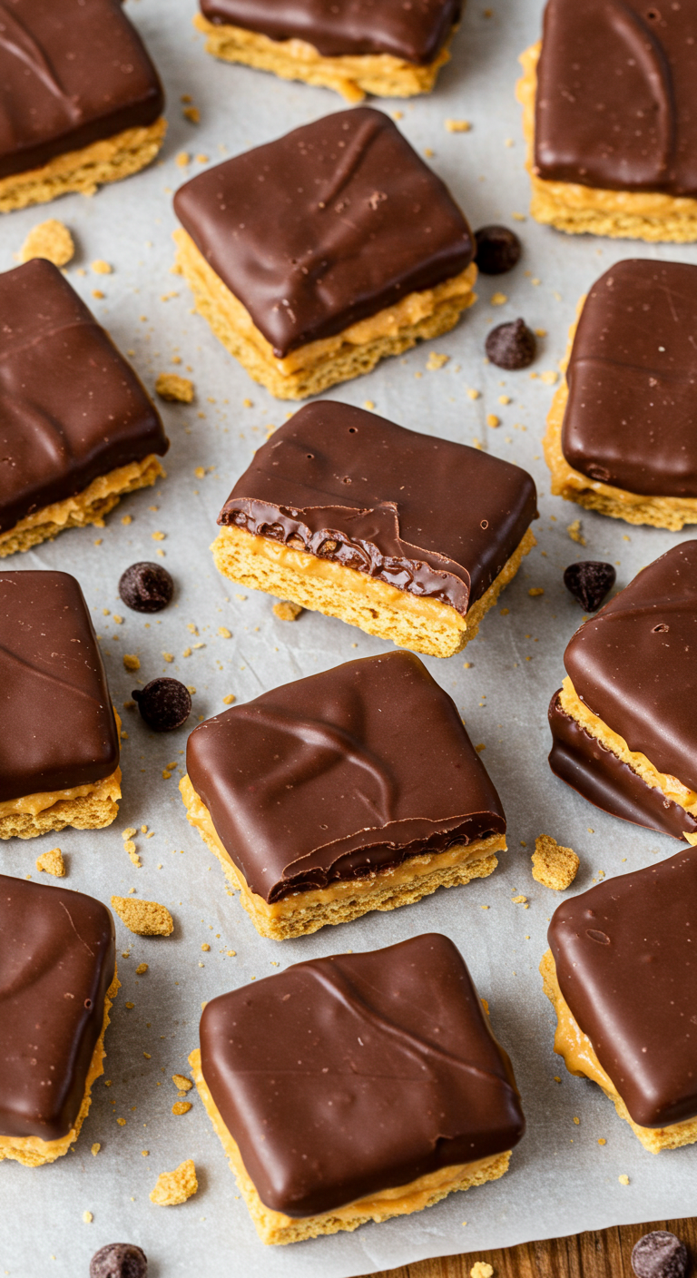 No Bake Buckeye Graham Crackers