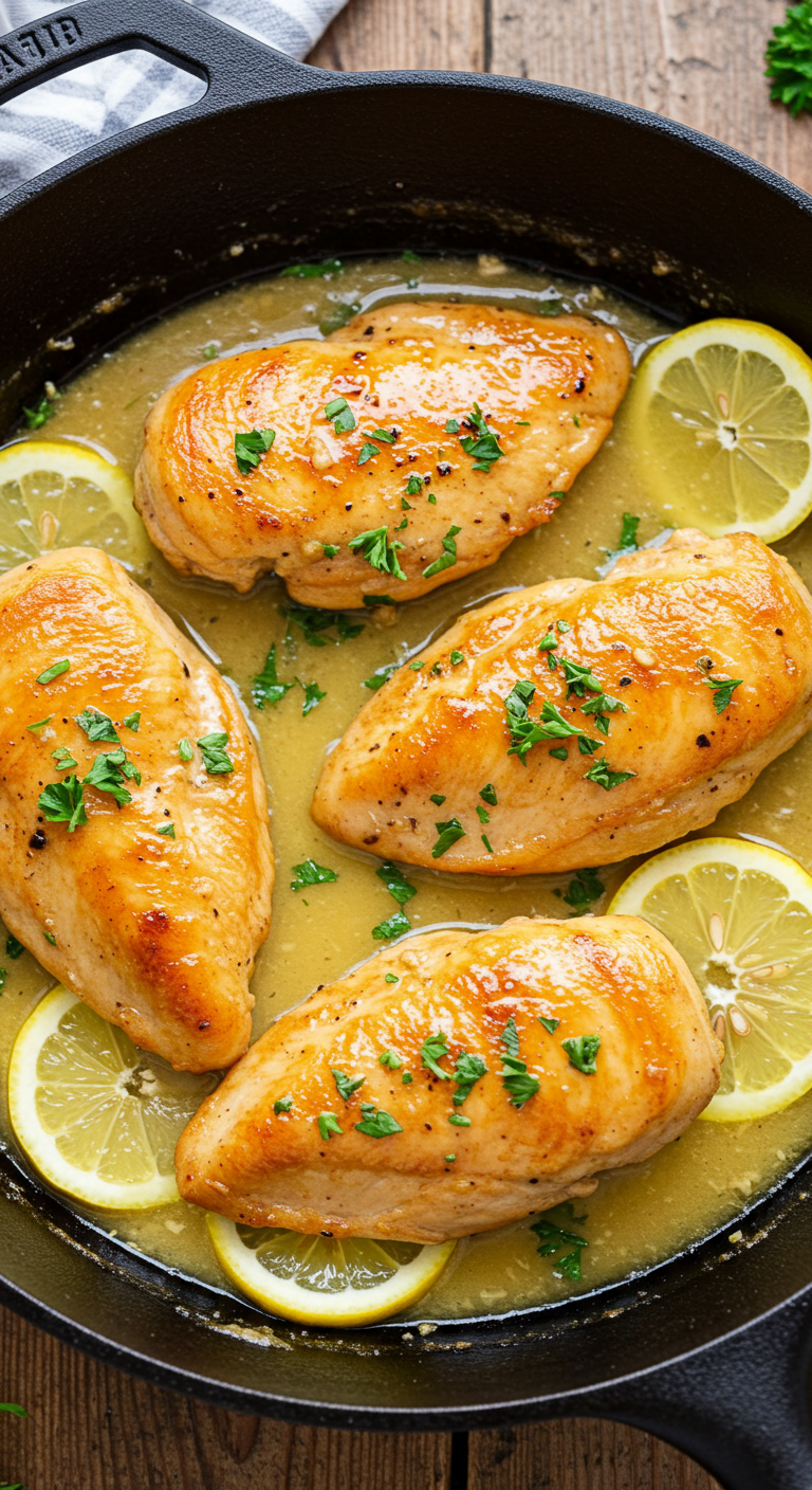One Pan Lemon Chicken with Butter Sauce