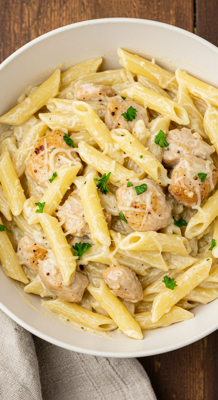 One Pot Garlic Parmesan Chicken Pasta