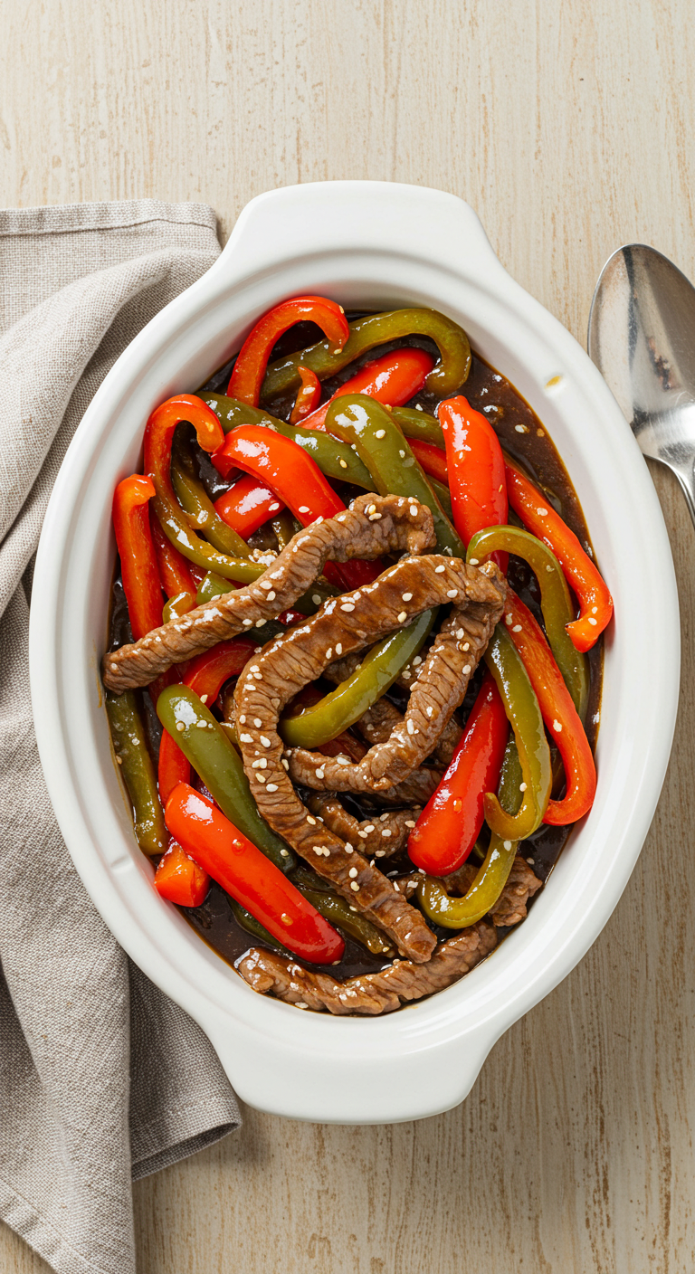 Pepper Steak in a Crock Pot