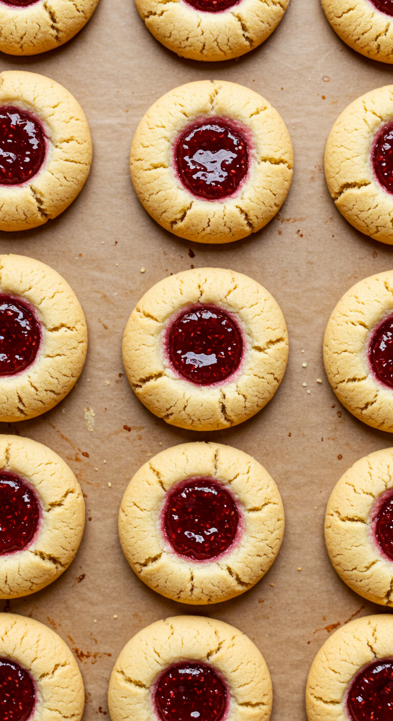 Raspberry Cheesecake Thumbprint Cookies