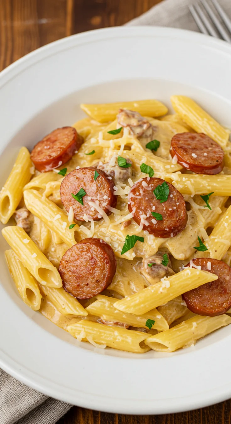 Smoked Sausage Cajun Alfredo
