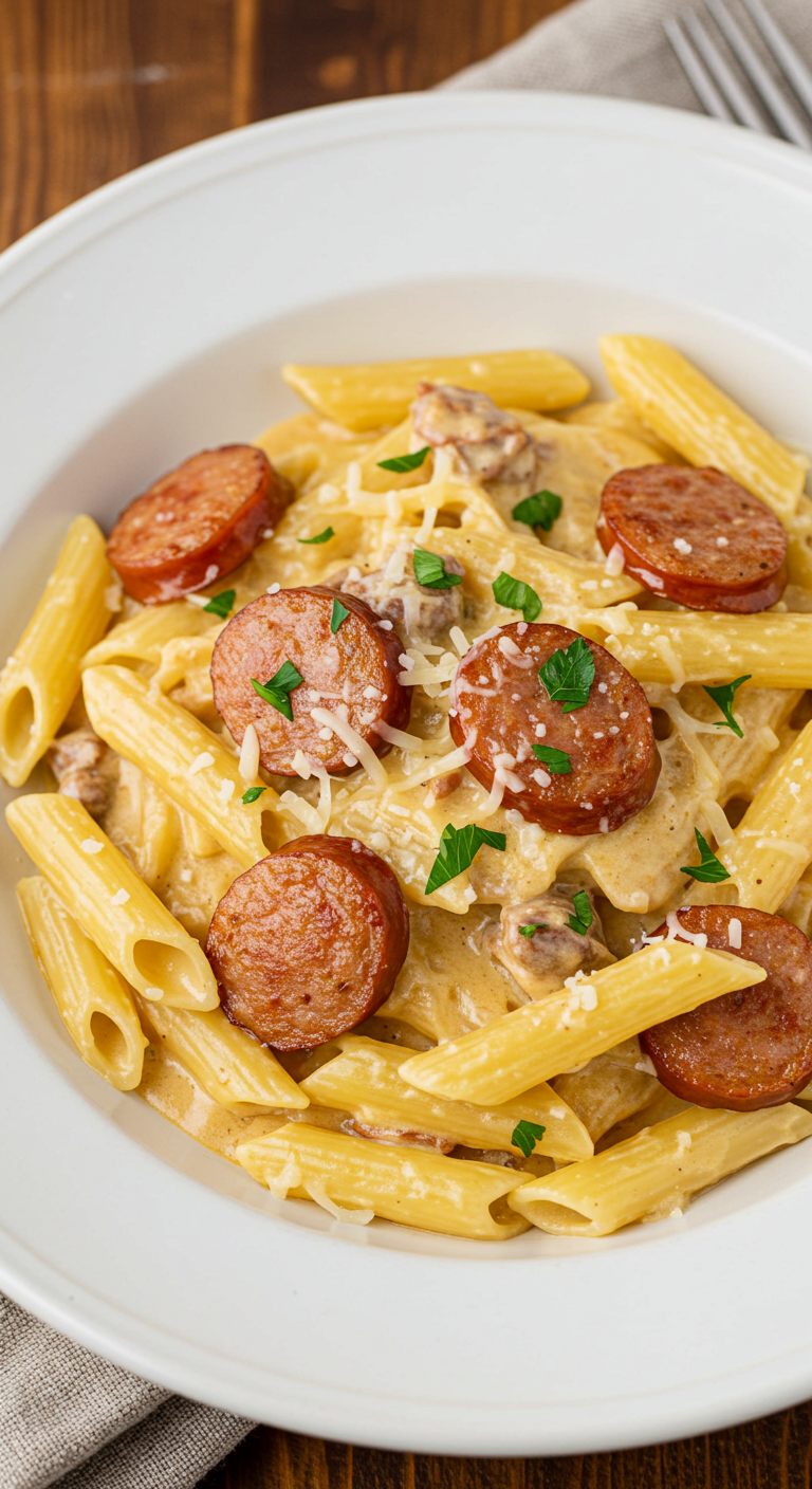 Smoked Sausage Cajun Alfredo