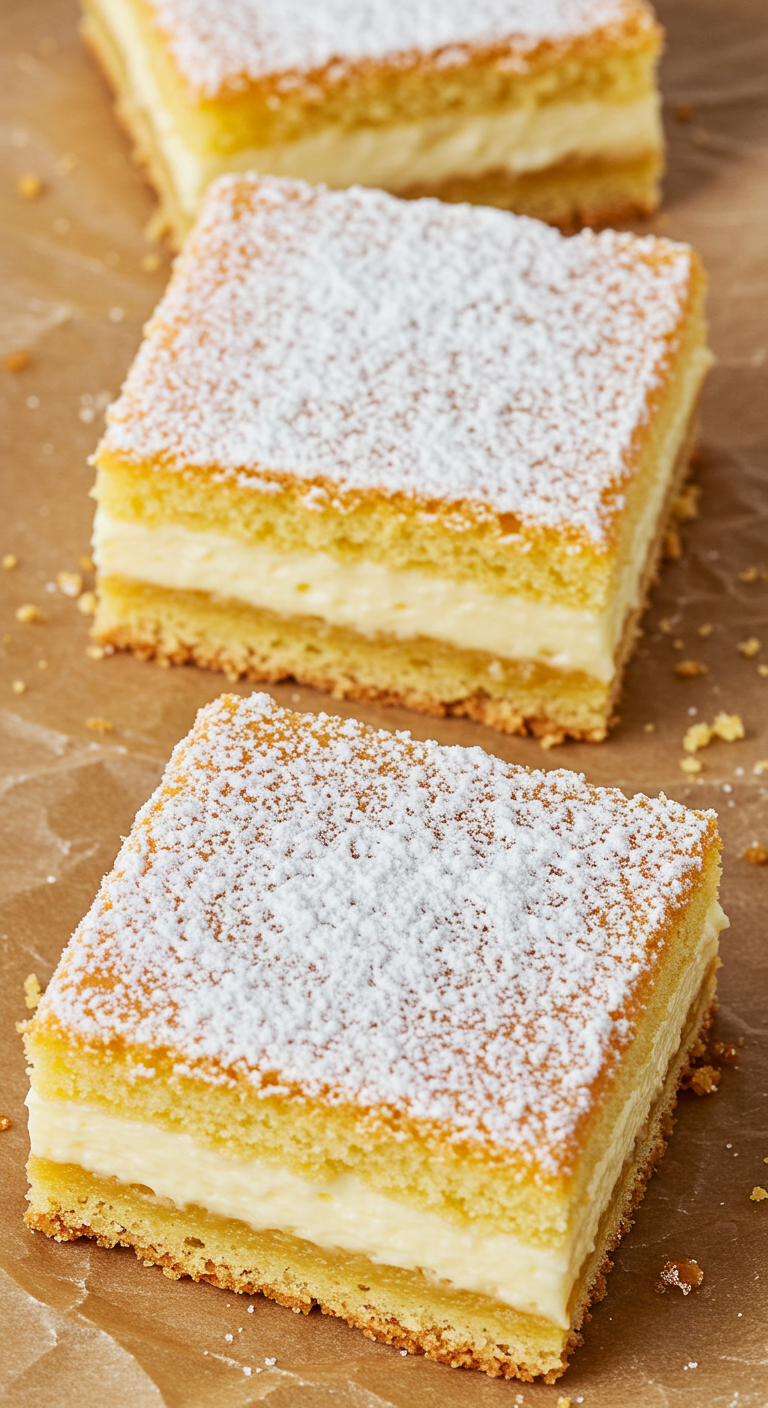 Vanilla Custard Cream Squares