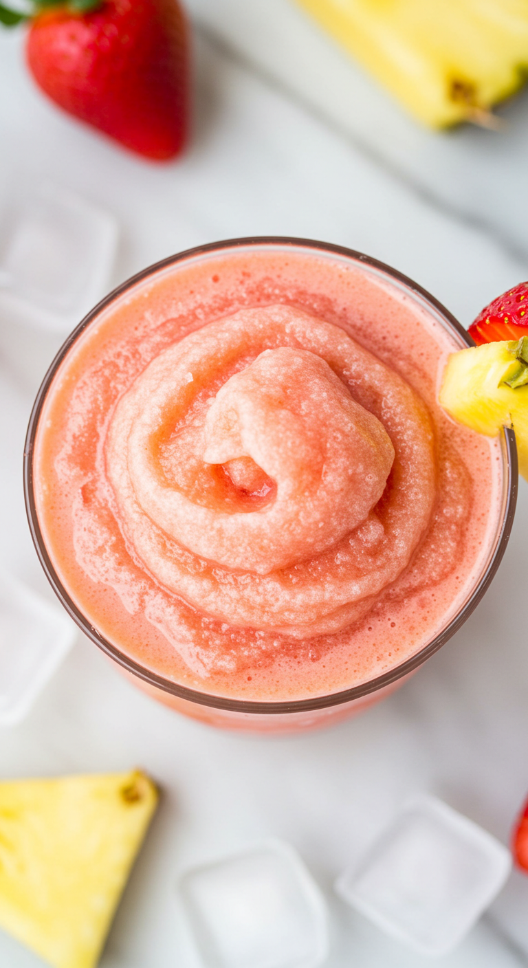 Pineapple Strawberry Slushie