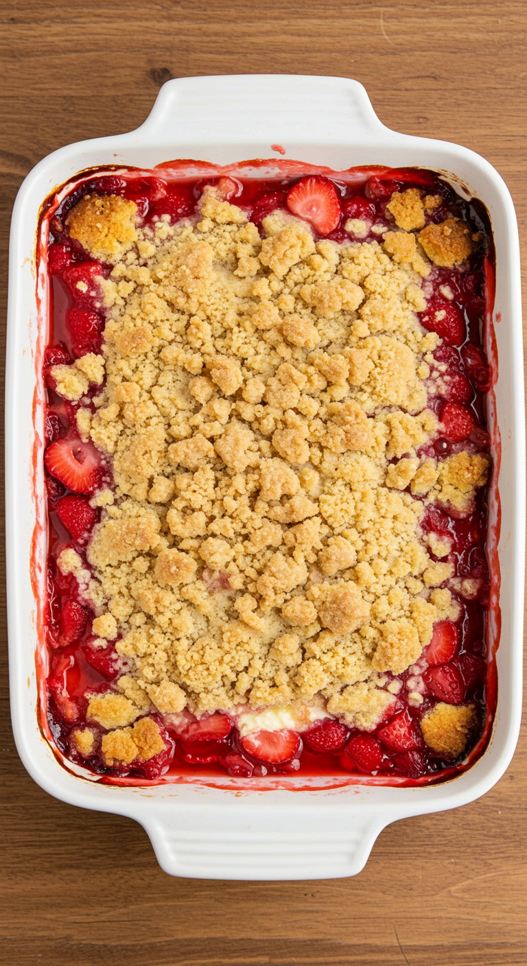 Easy Strawberry Cheesecake Dump Cake