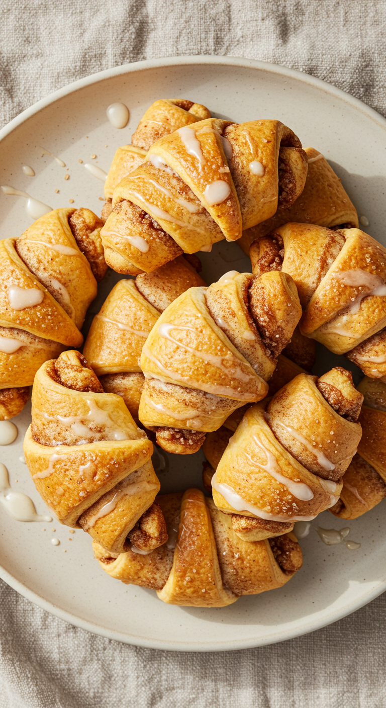 Cinnamon Sugar Pizza Crescent Rolls