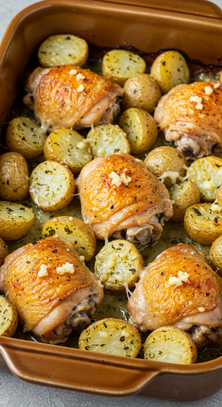 Garlic Parmesan Chicken and Potatoes
