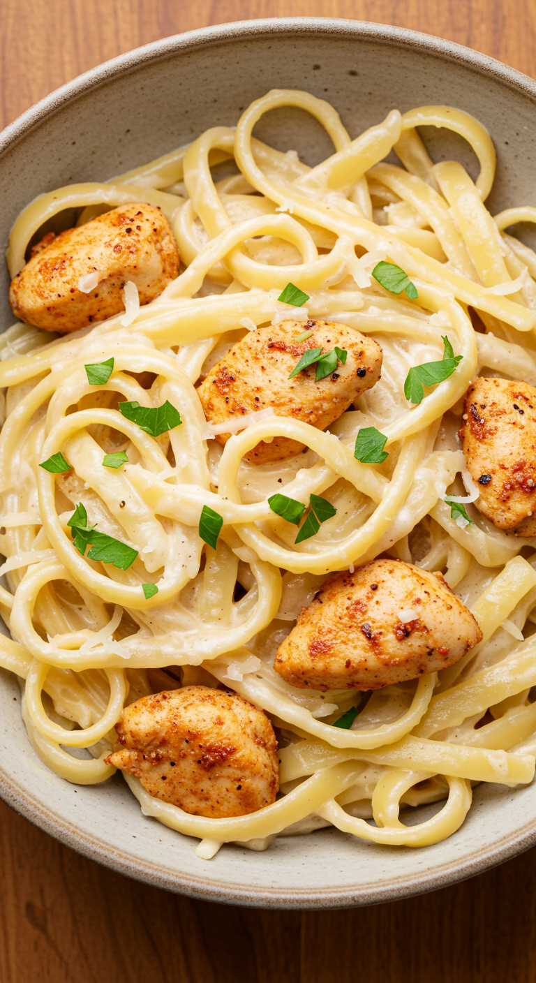 One Pot Cajun Chicken Alfredo