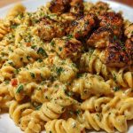 Cajun Chicken Rotini in Creamy Mozzarella Velveeta Sauce