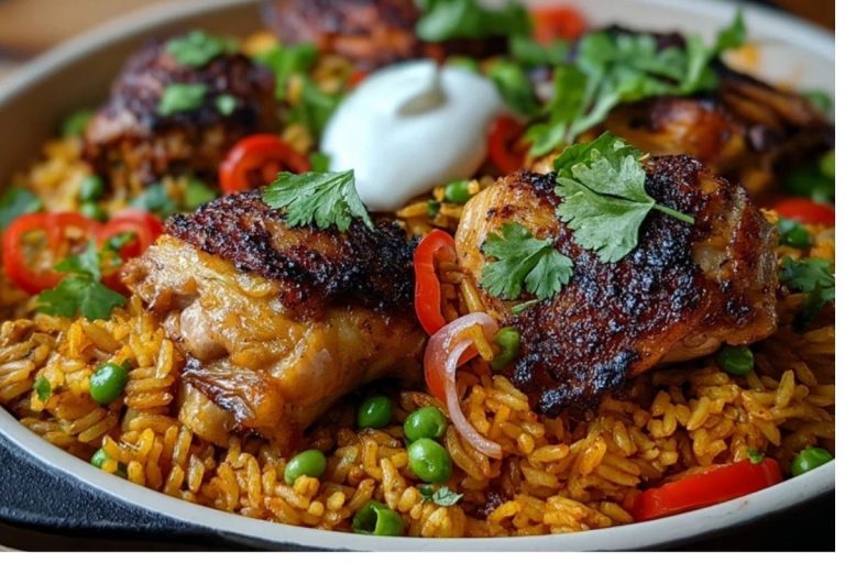 Caribbean Chicken and Spiced Rice
