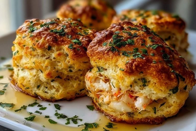Crab Stuffed Cheddar Bay Biscuits