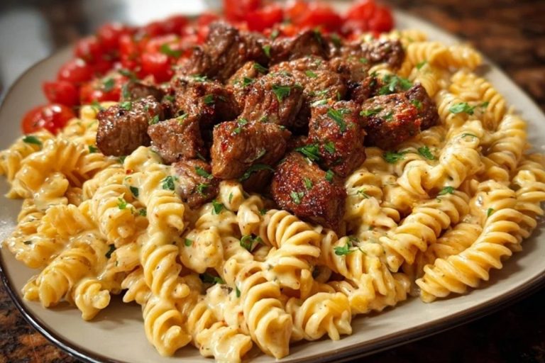 Creamy Cajun Beef and Rotini Delight