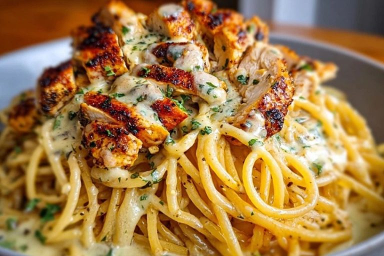 Creamy Cajun Chicken Spaghetti with Garlic Mozzarella Sauce