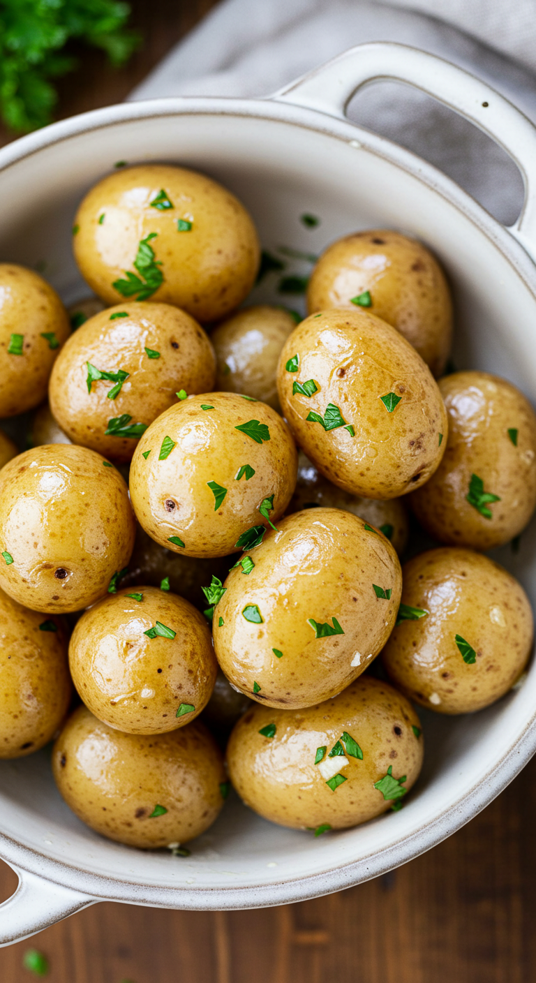 Creamy Garlic Baby Potatoes