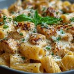 Creamy Garlic Butter Chicken Rigatoni Recipe