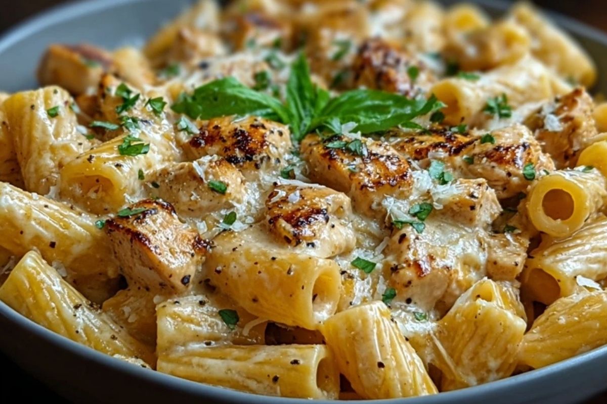 Creamy Garlic Butter Chicken Rigatoni Recipe