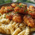 Crispy Parmesan Chicken Bites with Smoked Cajun Alfredo Gemelli Recipe