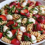 Fresh Strawberry Caprese Pasta Salad
