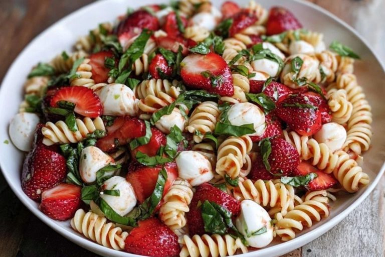 Fresh Strawberry Caprese Pasta Salad