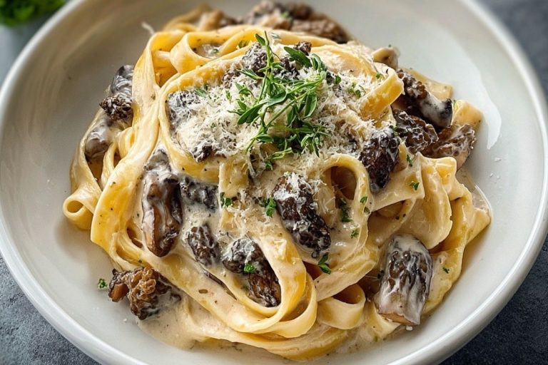 Morel Mushroom Pasta in Creamy Sauce