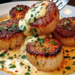 Seared Scallops with Spicy Cajun Cream Sauce