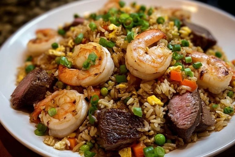 Shrimp and Steak Fried Rice