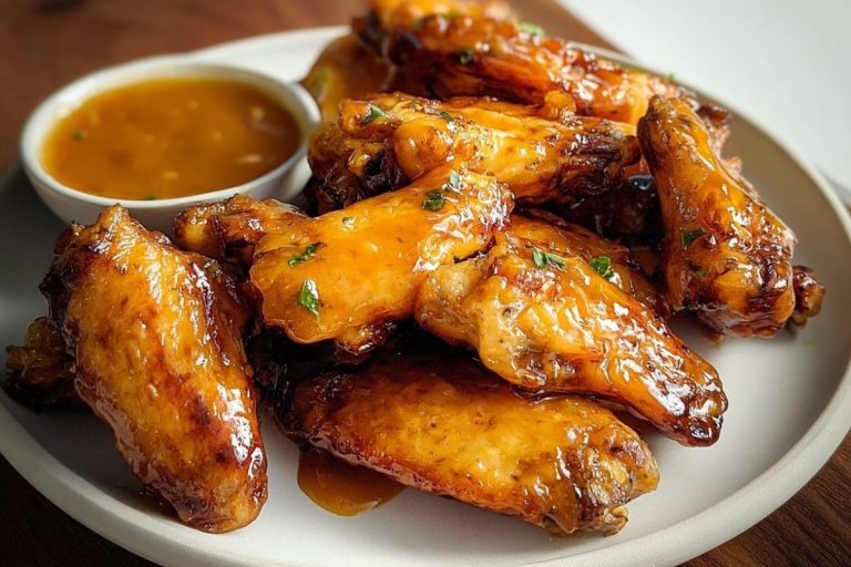 Sticky Honey Mustard Chicken Wings