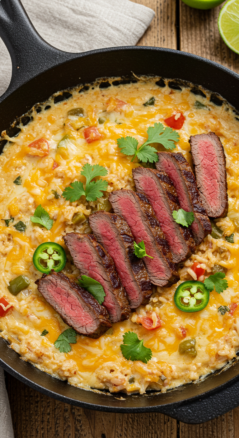 Steak and Queso Rice
