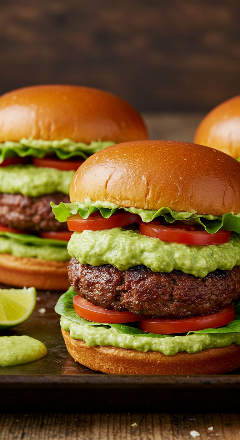 Chipotle Burgers with Avocado Sauce