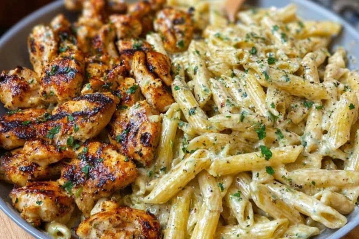 Cajun Garlic Butter Chicken Penne in Creamy Parmesan Sauce