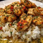 Chicken Scampi with Creamy Garlic Parmesan Rice